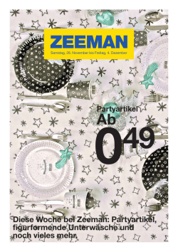 Diese Woche bei Zeeman: Partyartikel, figurformende Unterwäsche