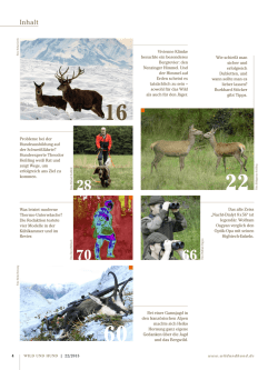 Inhalt - Wild und Hund