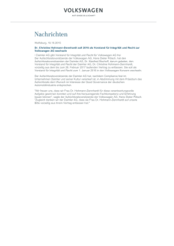Dr. Christine Hohmann-Dennhardt soll 2016 als
