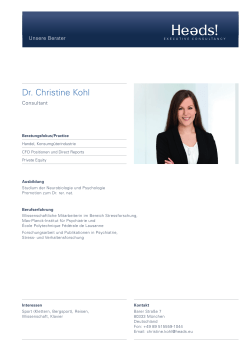 Dr. Christine Kohl