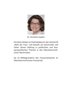 Christine Haiden - Journalistinnenkongress