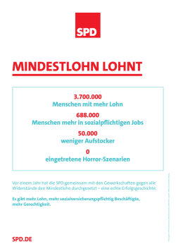 Mindestlohn lohnt