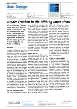 Jeder Franken in die Bildung lohnt sich