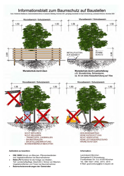 Außerdem zu beachten: • DIN 18920 Schutz von Bäumen