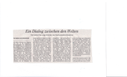Ein Dialog zwischen den .Welten