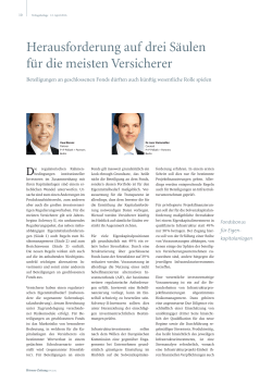 Herausforderung auf drei S&auml;ulen f&uuml;r die meisten Versicherer &ndash; 161 KB