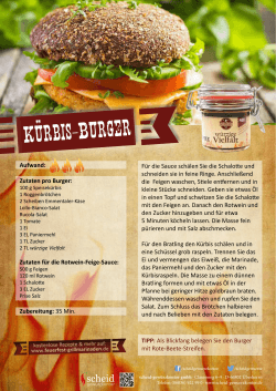 Kürbis-Burger mit Rotwein-Feige-Sauce