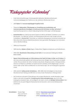 Pädagogischer Lebenslauf