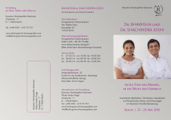 Dr. BHAWISHA und Dr. SHACHINDRA JOSHI