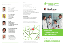 Informationsflyer der Stroke Unit