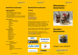 Mitarbeiter- und Kundengeschenke 2015