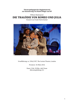 die tragödie von romeo und julia - Saarländisches Staatstheater