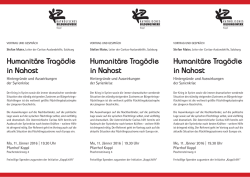 Humanit&auml;re Trag&ouml;die in Nahost Humanit&auml;r in Nahost