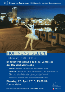 hoffnung geben. - Kinder von Tschernobyl