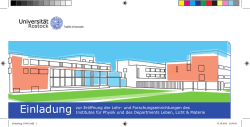 Einladung - Institut f&uuml;r Physik