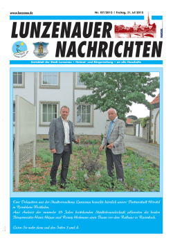 Eine Delegation aus der Stadtverwaltung Lunzenau besuchte
