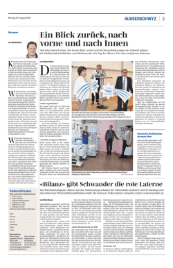 Ein Blick zur&uuml;ck, nach vorne und nach Innen