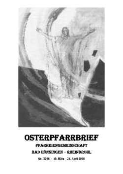 Pfarrbrief - der Pfarreiengemeinschaft Bad Hönningen