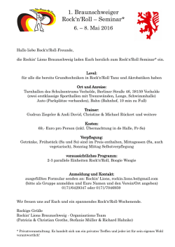 1. Braunschweiger Rock`n`Roll – Seminar