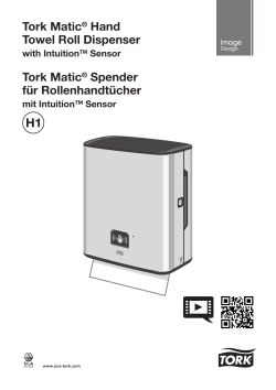 Tork Matic® Hand Towel Roll Dispenser Tork Matic® Spender für