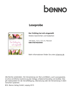 Der Fr&uuml;hling hat sich eingestellt