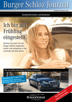 Ich bin auf Fr&uuml;hling eingestellt.