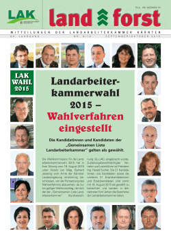 Landarbeiter- kammerwahl 2015 – Wahlverfahren eingestellt