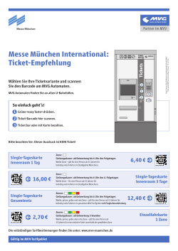 Messe München International: Ticket