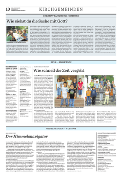 10 KIRchGEMEINdEN