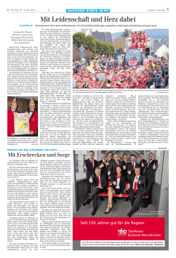 Pressebericht Siegener Zeitung vom 29.01.2016