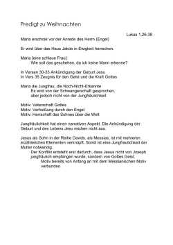 Hausarbeit: Predigt zu Weihnachten