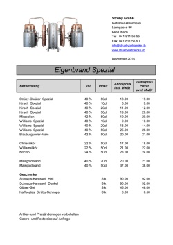 Eigenbrand Spezial - Strüby GmbH, Ibach