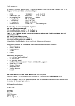 Hallo zusammen Ich lade Euch ein zur Teilnahme am