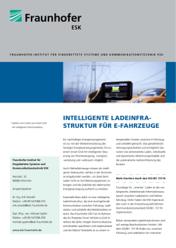 IntellIgente ladeInfra- struktur f&uuml;r e-fahrzeuge