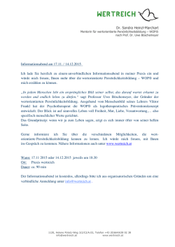 Dr. Sandra Heinzl-Marchart Informationsabend am