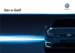 Der e-Golf - Volkswagen Automobile Hamburg