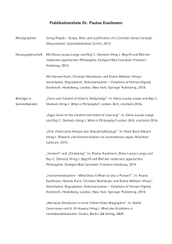 Publikationsliste Homepage PK 2015