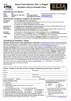 Infos und Anmeldung - Freie Evangelische Gemeinde Schaan