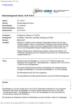 Oberlandesgericht Hamm, 10 W 153/15