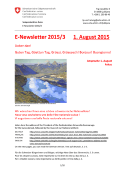 E-Newsletter 3/2015