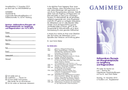 Gamimed Seminar - GAMIMED - Gesellschaft für angewandte