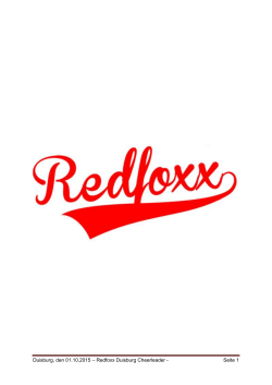 Duisburg, den 01.10.2015 &ndash; Redfoxx Duisburg Cheerleader