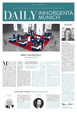 BREIT AUFGESTELLT