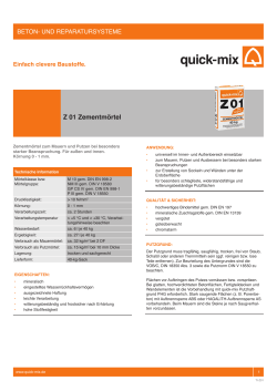 Z 01 Zementmörtel - Quick-Mix