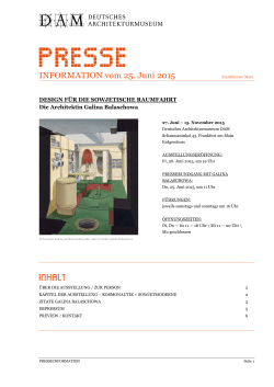 INFORMATION vom 25. Juni 2015