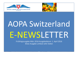 März 2016 - AOPA Switzerland