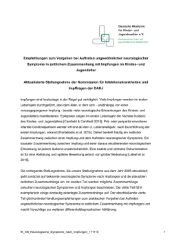 Differentialdiagnostische Abkl&auml;rung von m&ouml;glichen neurologischen