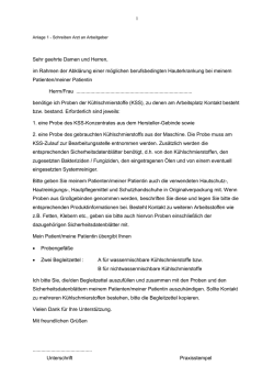 Hinweise zur KSS-Testung