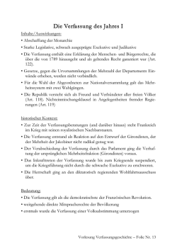 Die Verfassung des Jahres I