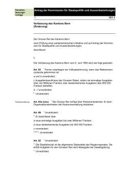 Gesetz - Verfassung des Kantons Bern (Änderung)